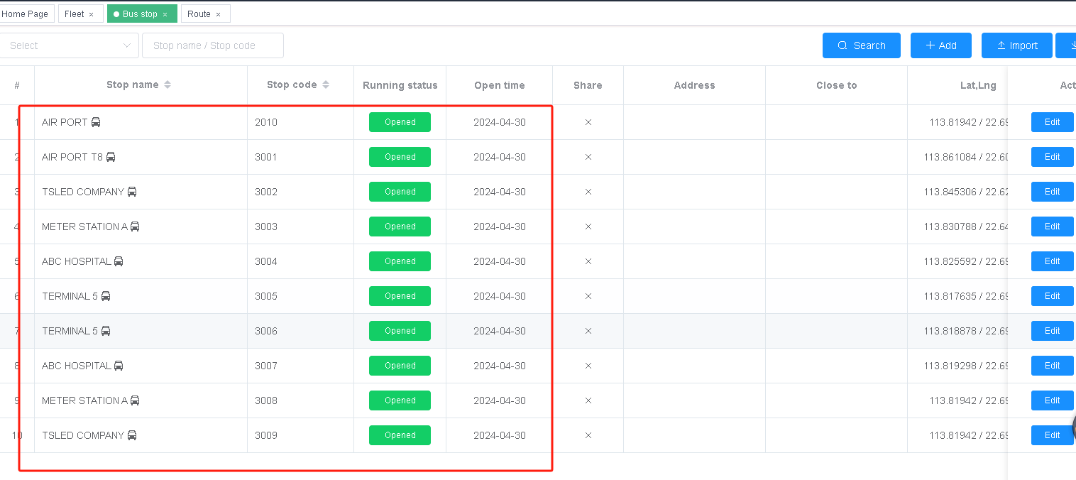 Passenger Information Display for bus