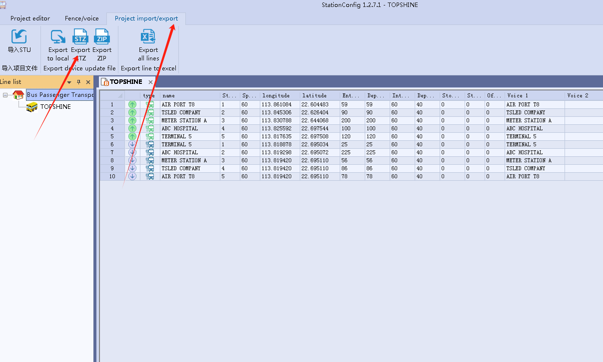 Passenger Information led screen