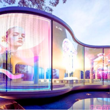 transparent film LED for Luxury Showcase