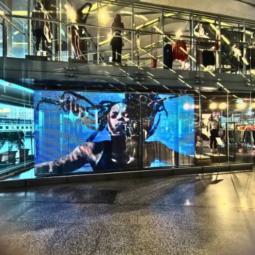 transparent film LED for retail store