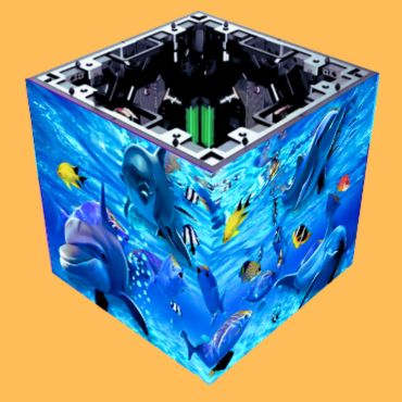 4 sides led cube display